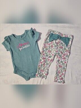 Baby Essentials Teal Matching Outfit